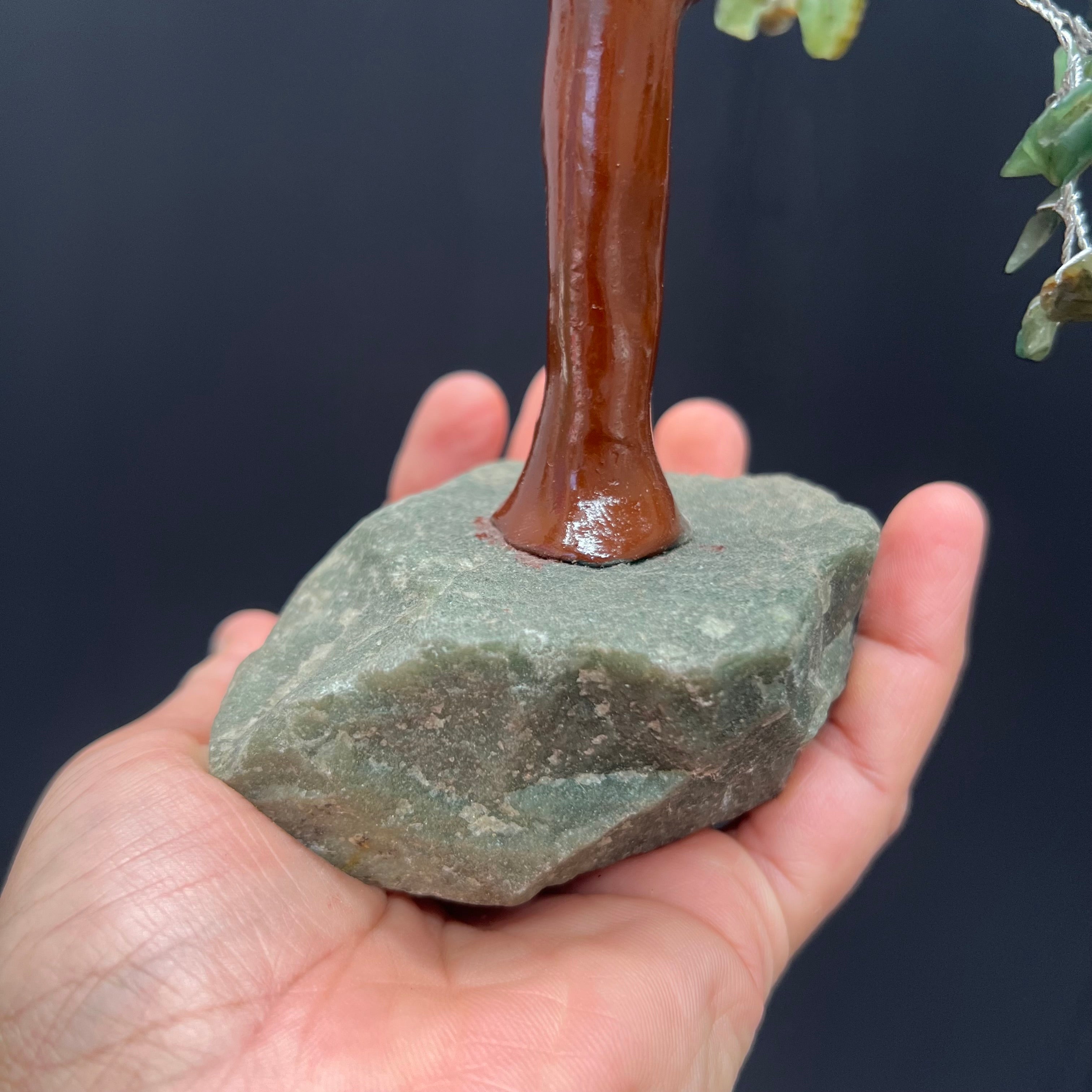 Green Aventurine Tree with Crystal Base 2