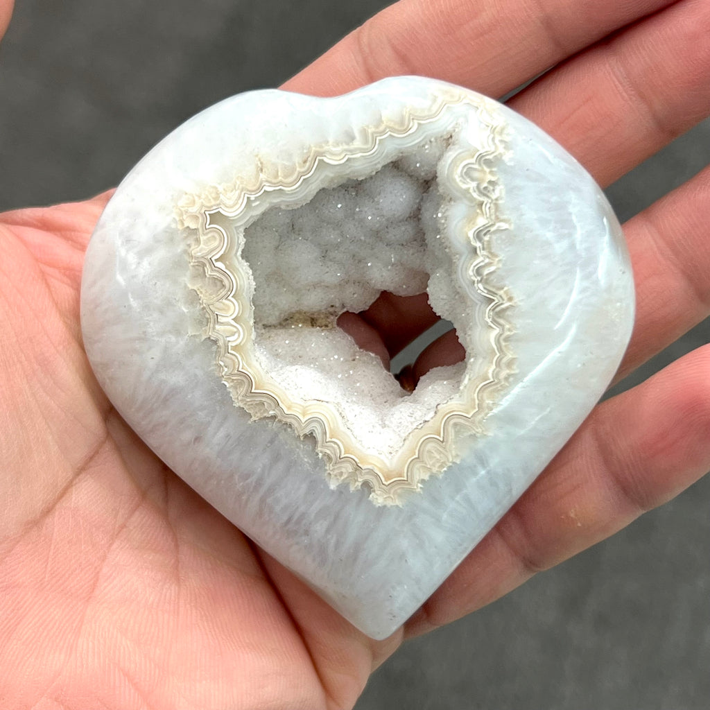 Druzy Agate heart