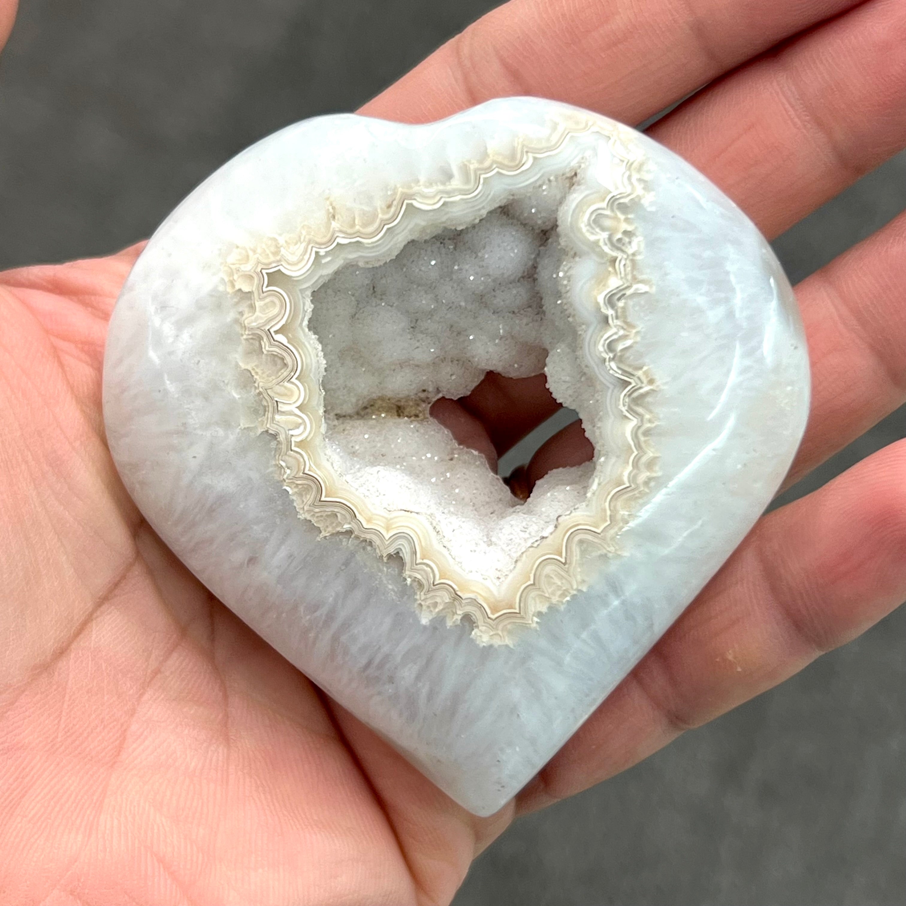 Druzy Agate heart