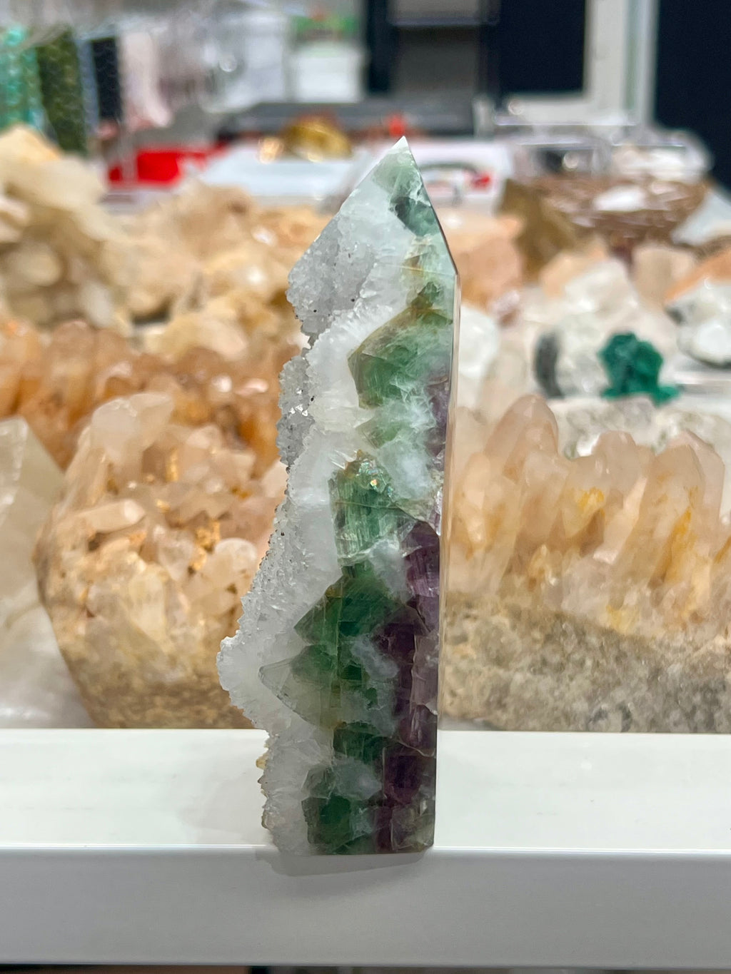 Druzy Rainbow Fluorite Tower