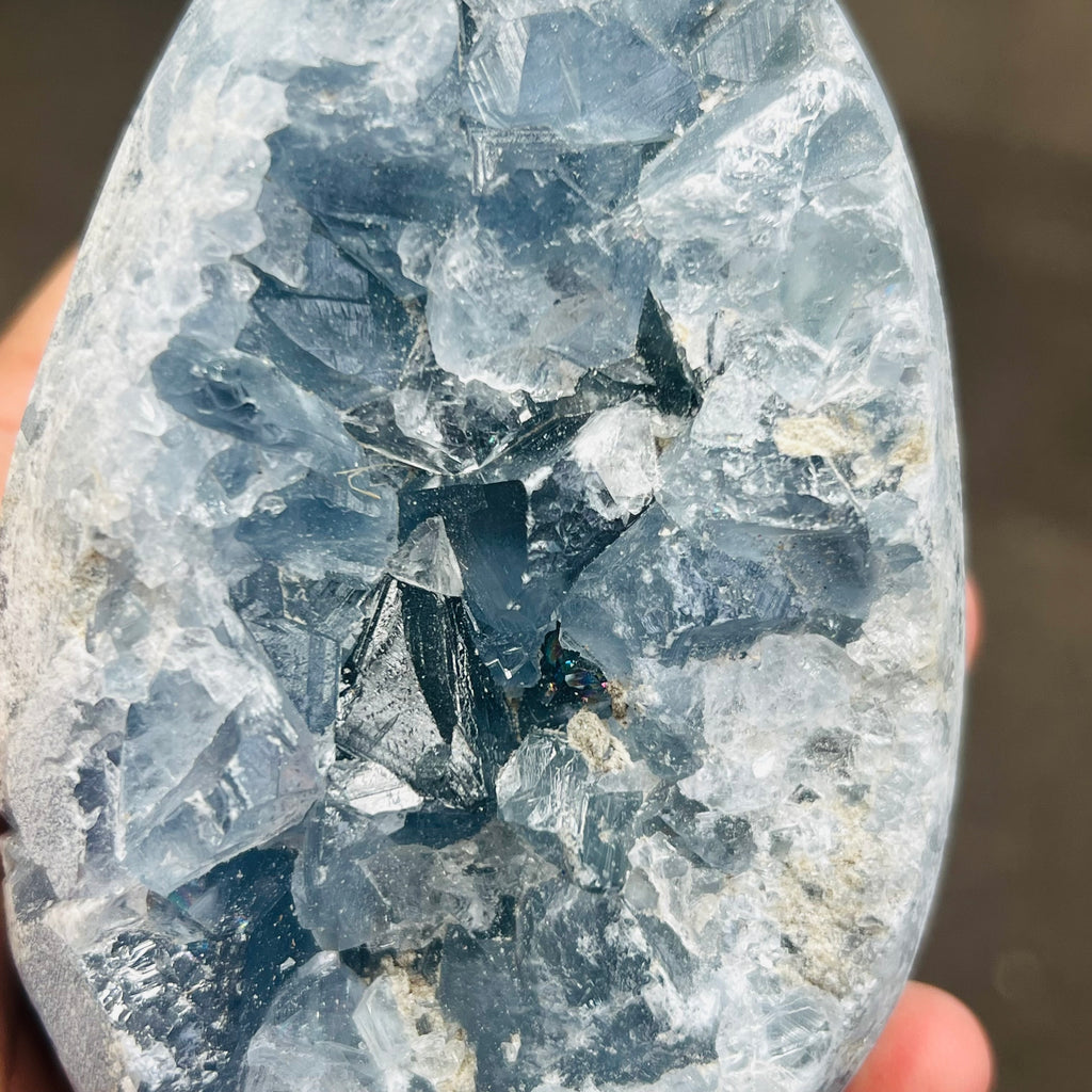 Large Celestite Egg + Stand