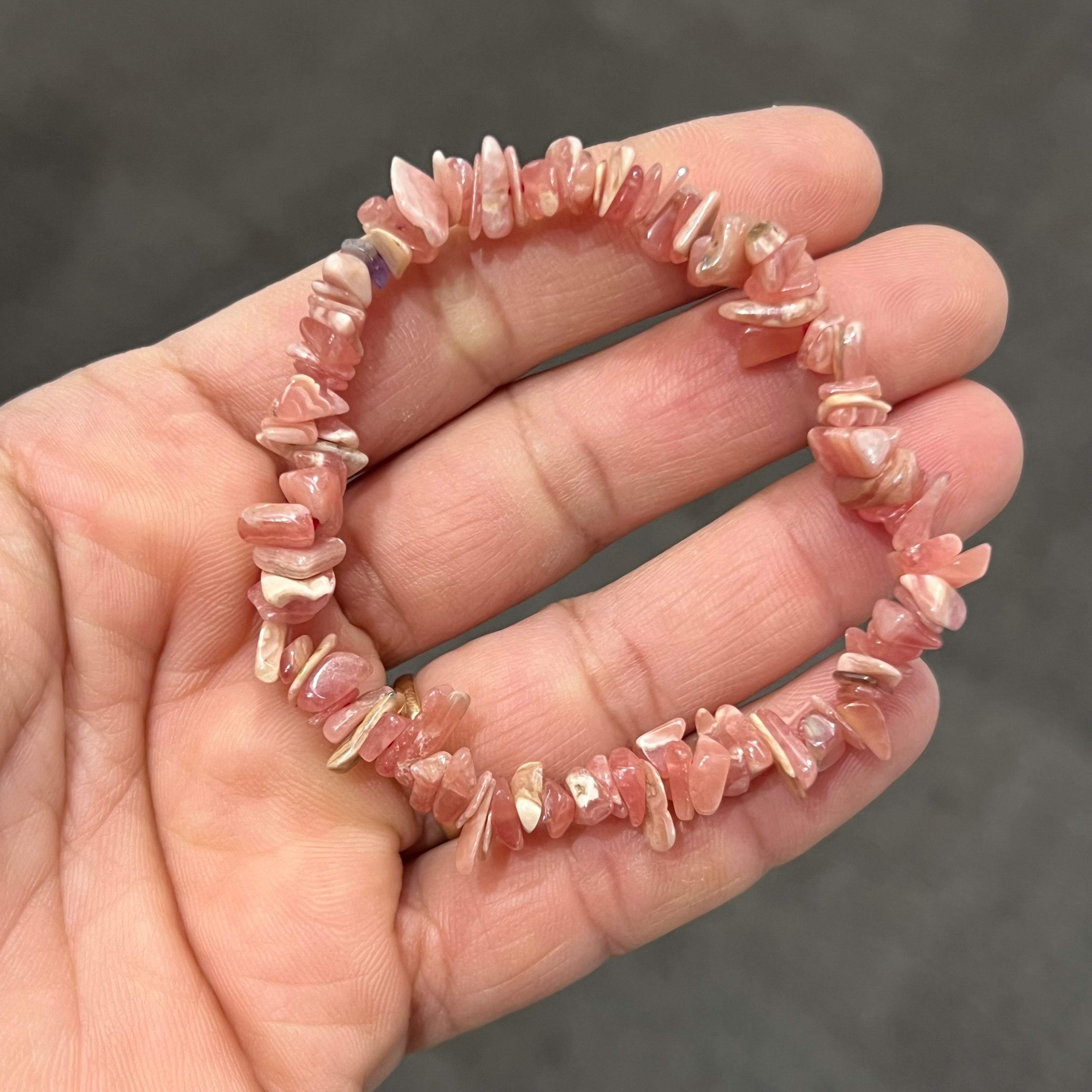 Rhodochrosite chips Bracelets