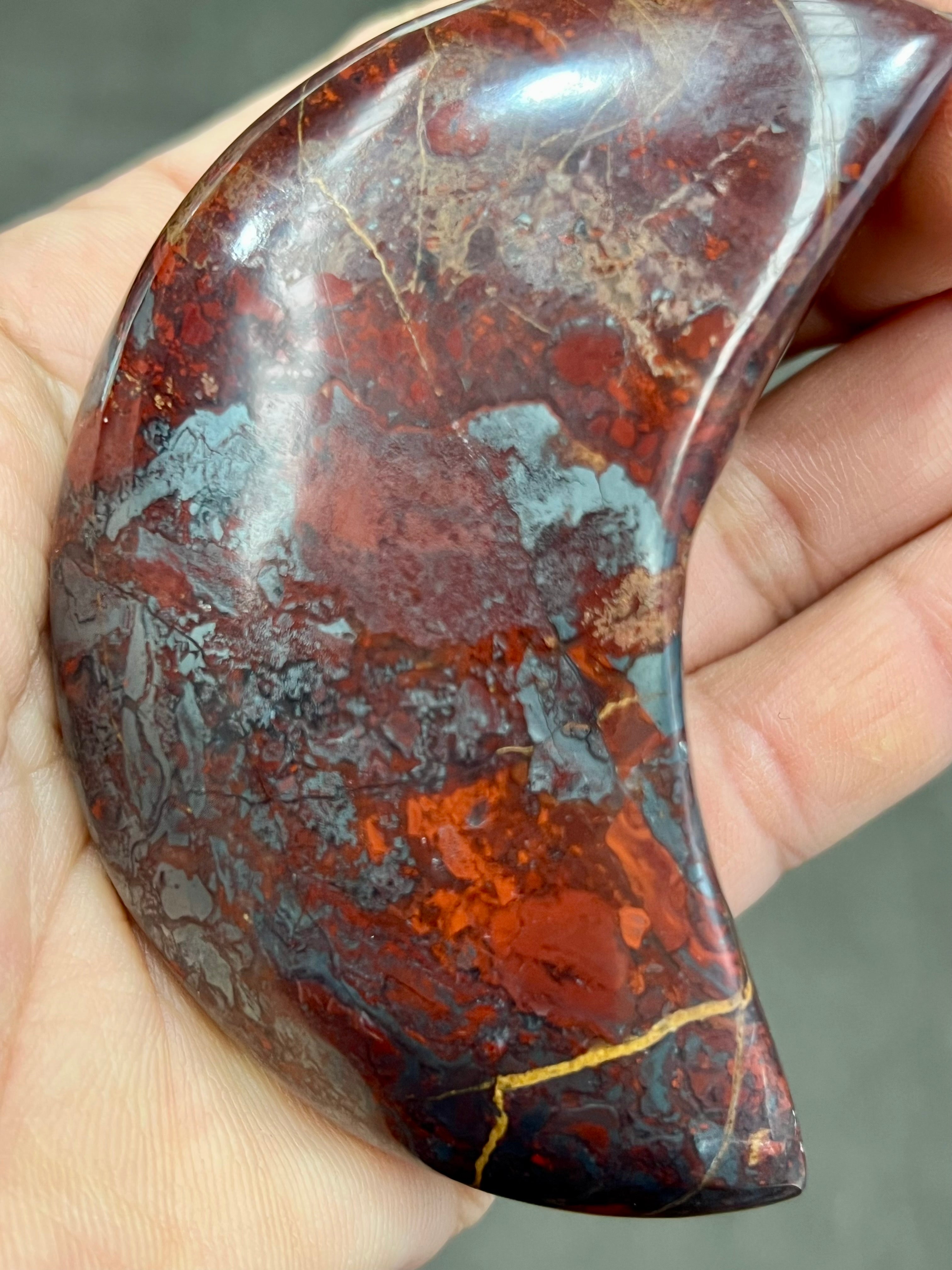 Jaspilite Moon ( Red Jasper + Hematite)