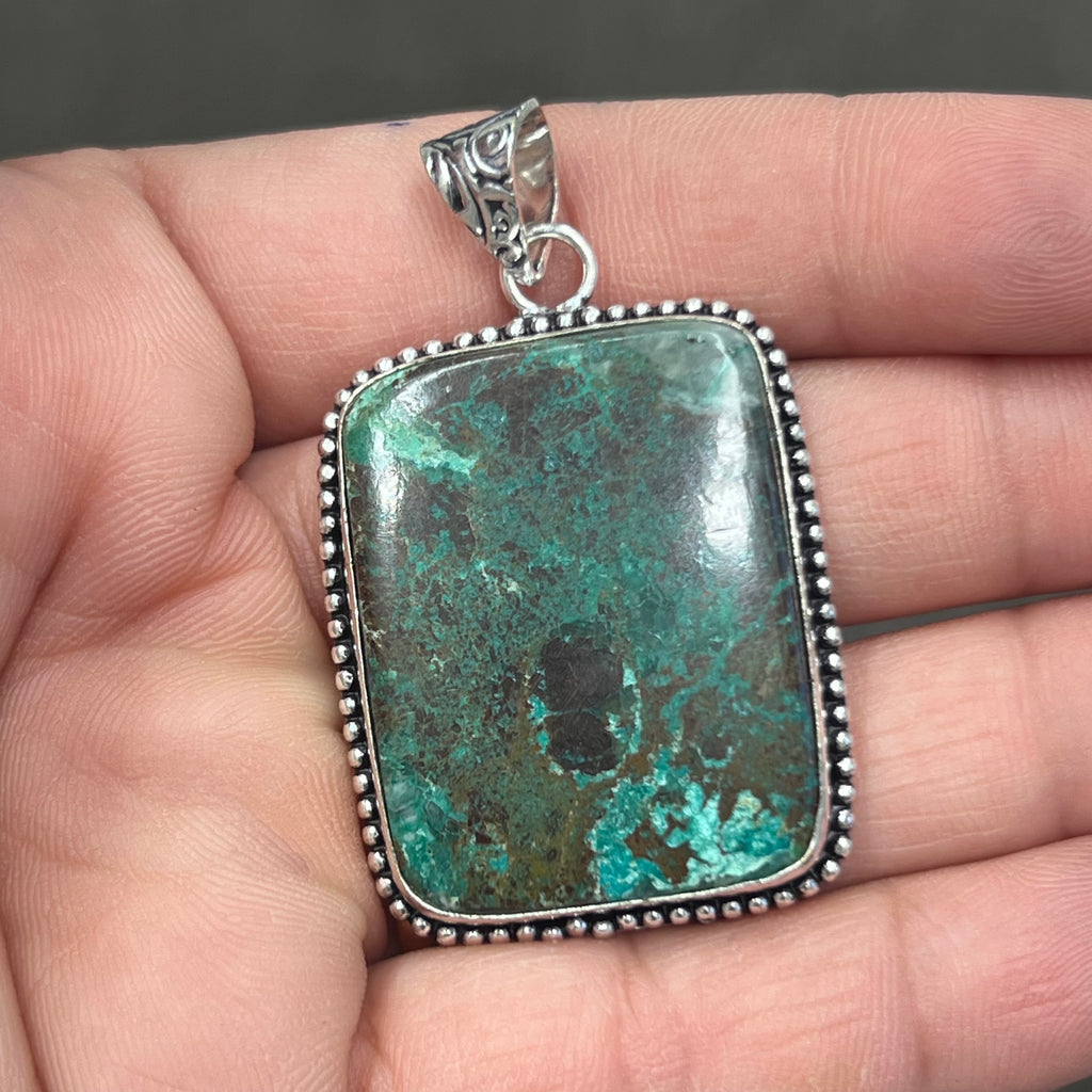 Chrysocolla pendant