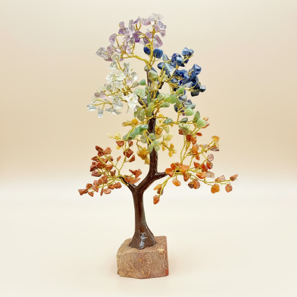 7 Chakra Tree with Crystal Base 1