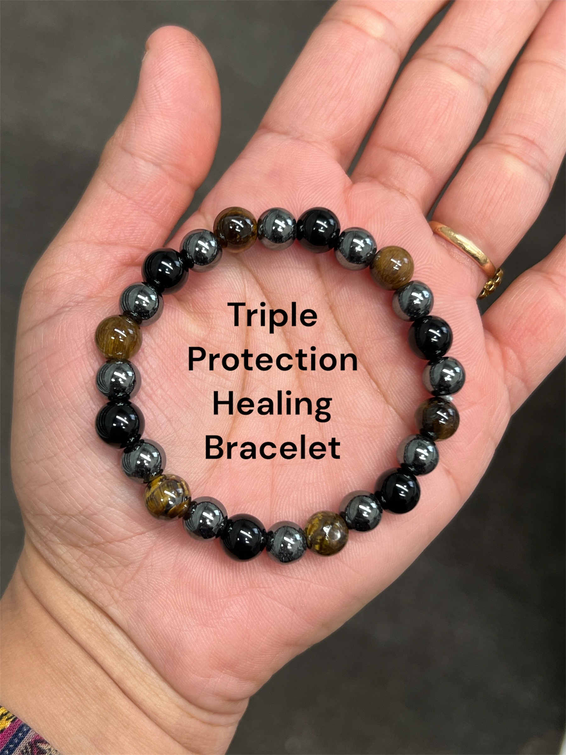 Triple Protection Healing Bracelet ( 8mm beads )