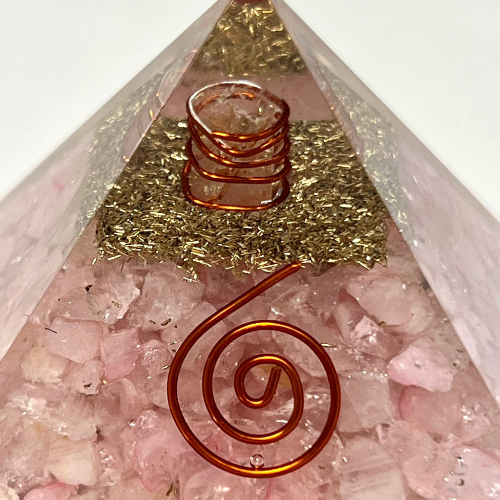 Rose Quartz Orgonite Pyramid