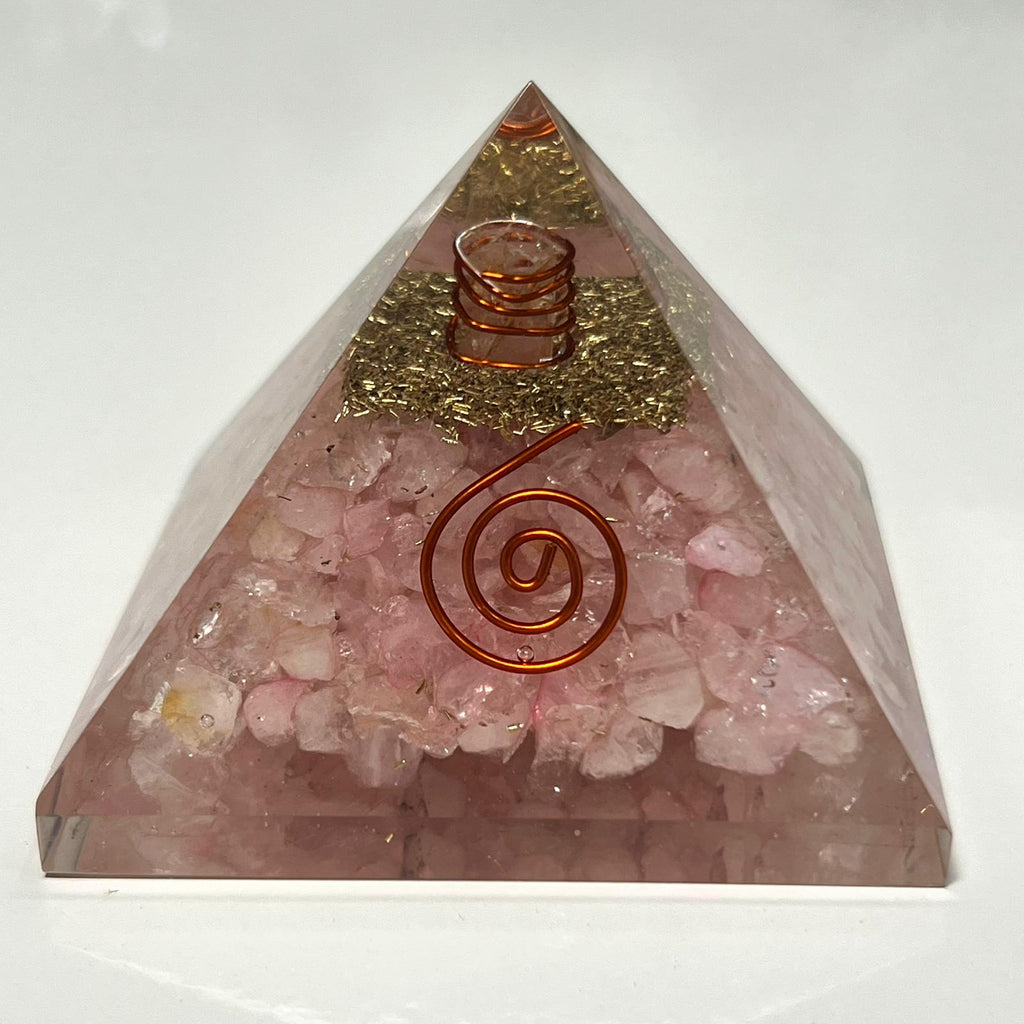 Rose Quartz Orgonite Pyramid