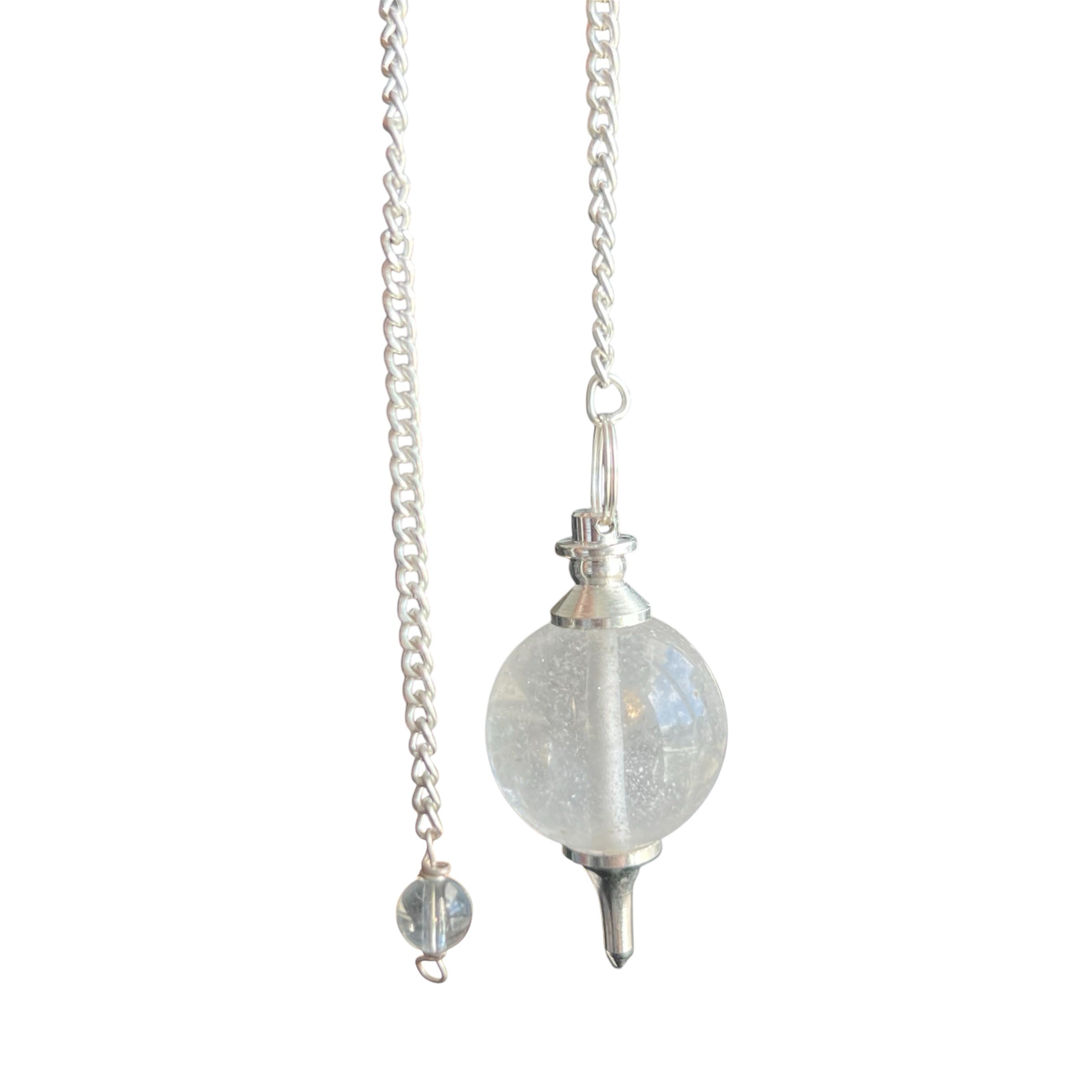 Clear Quartz Round Pendulum image 0