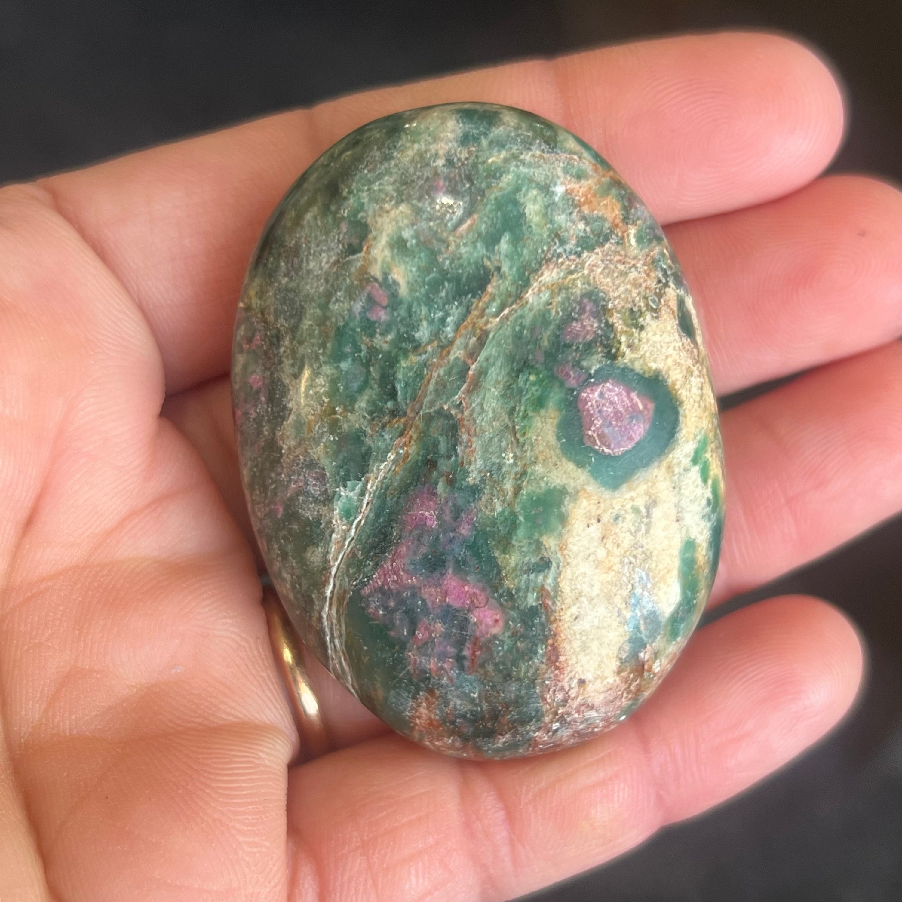 Ruby Fuchsite Palmstone image 0