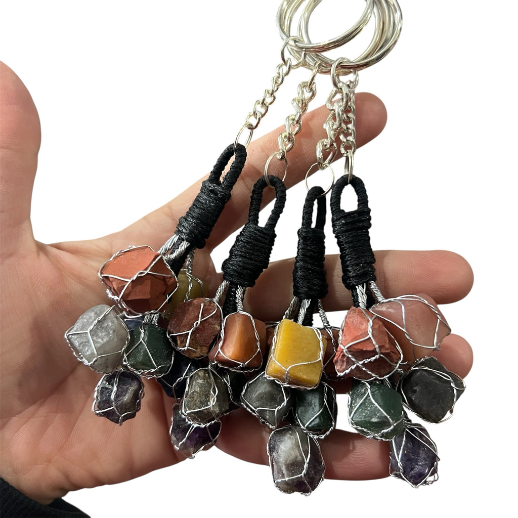 Raw crystals Grape key chain image 1