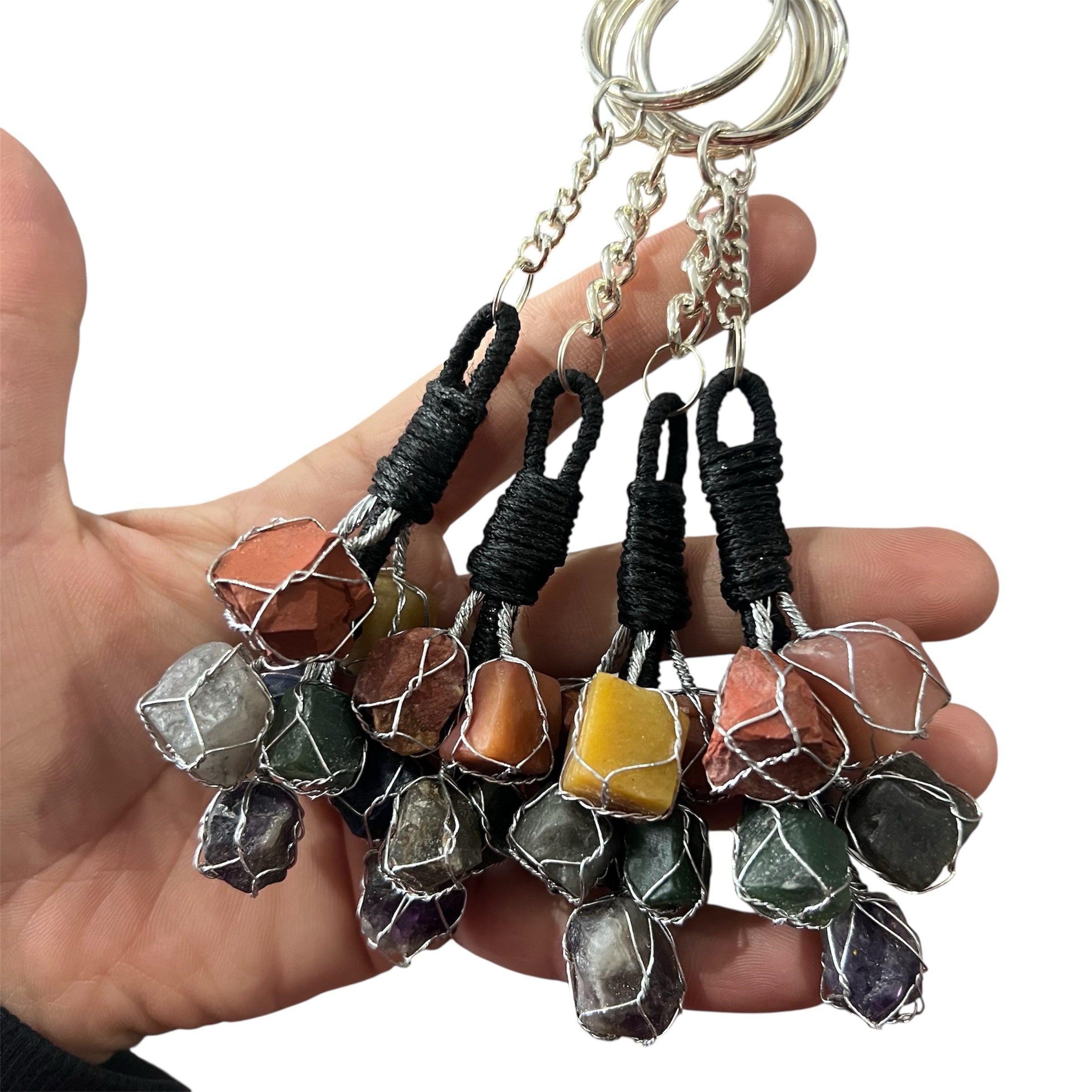 Raw crystals Grape key chain image 1