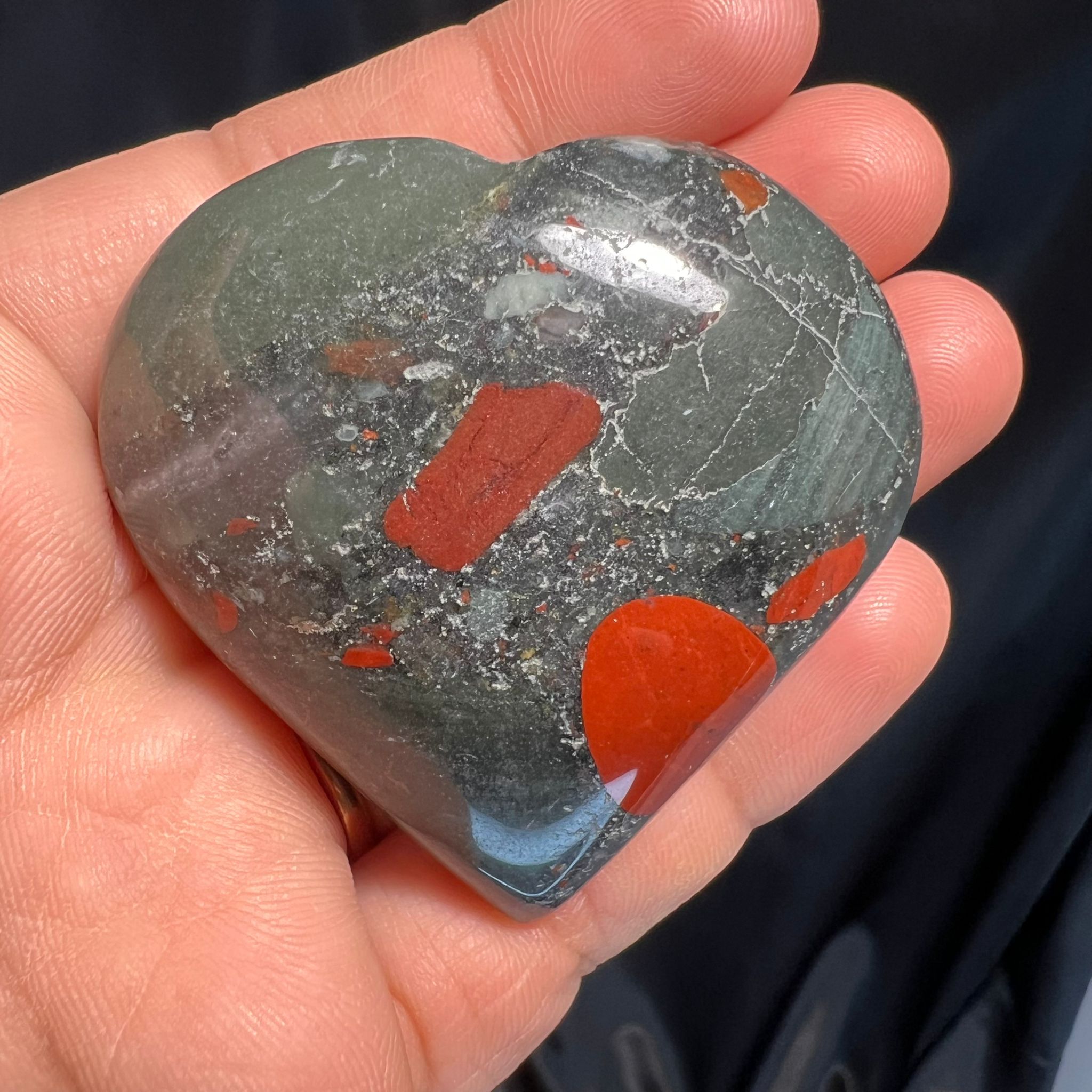 African Bloodstone Heart image 0