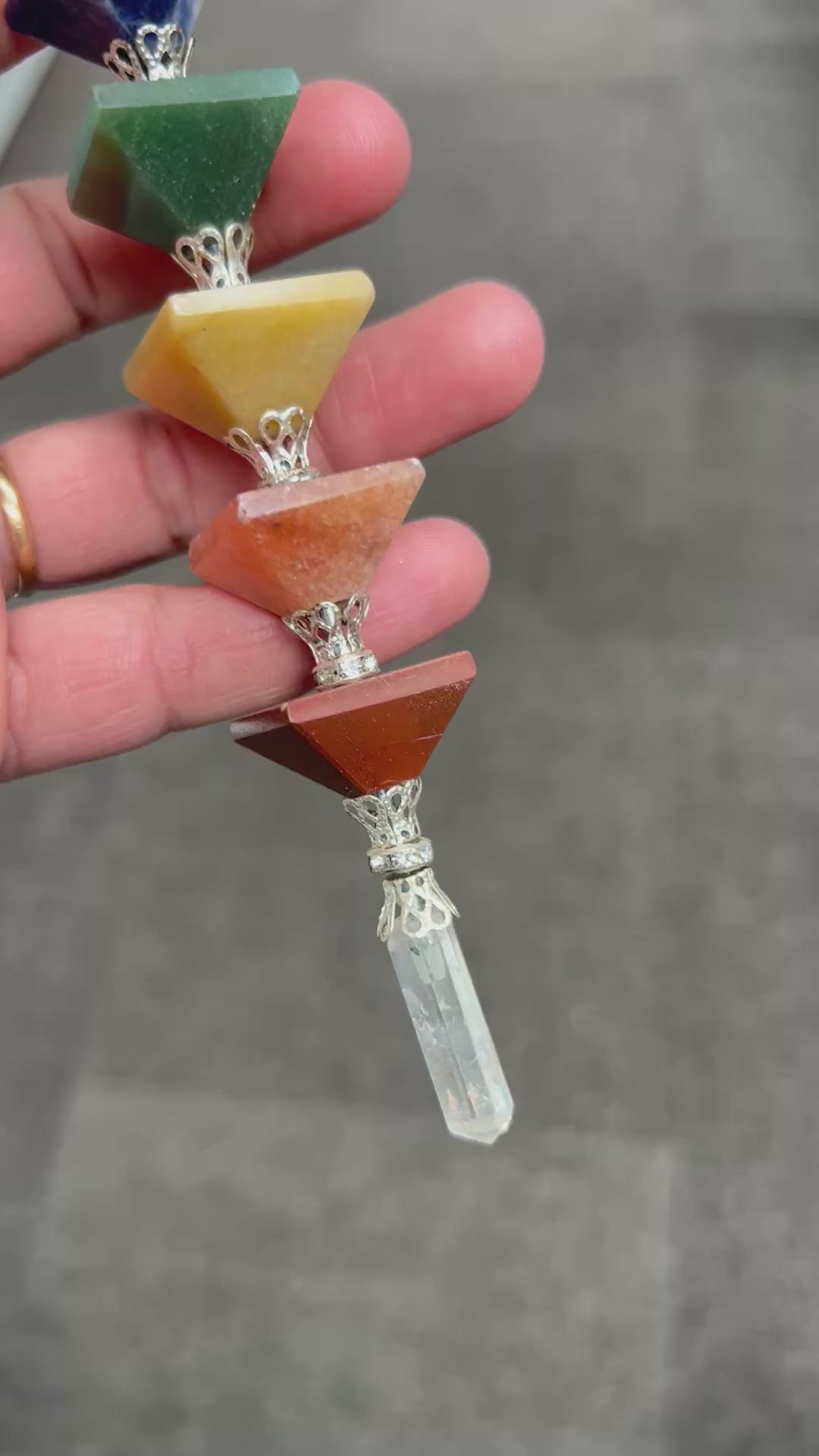 Seven Chakra Pyramid Wand