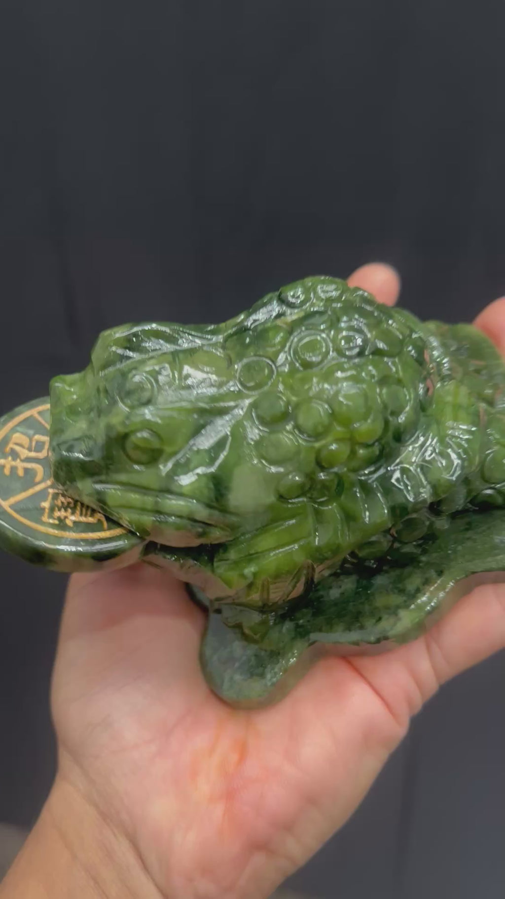 Large Jade Money Frog