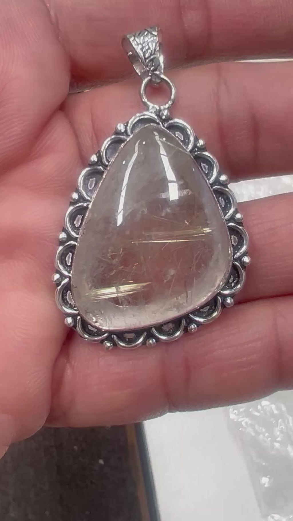 Golden Rutilated Quartz pendant
