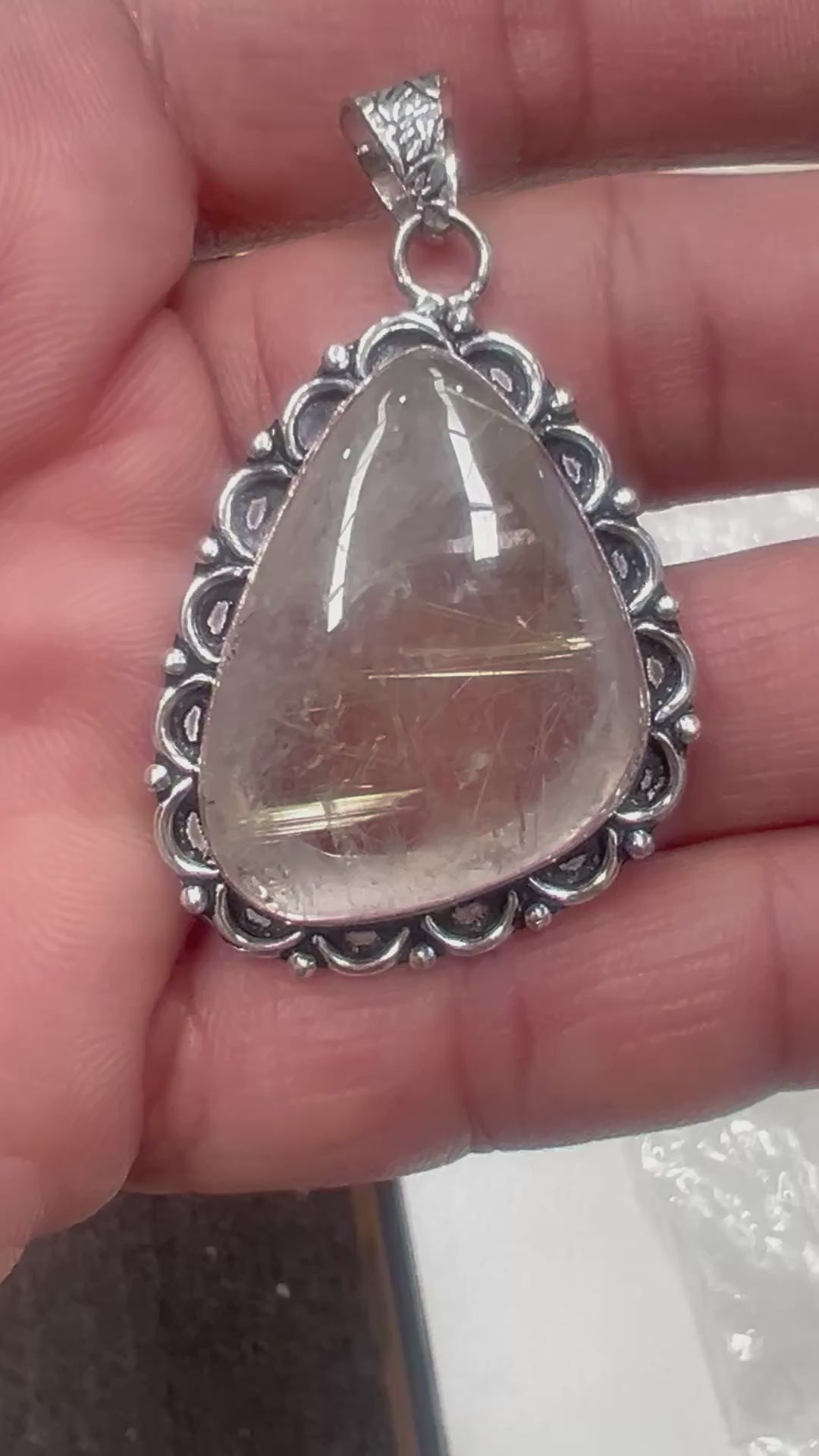 Golden Rutilated Quartz pendant