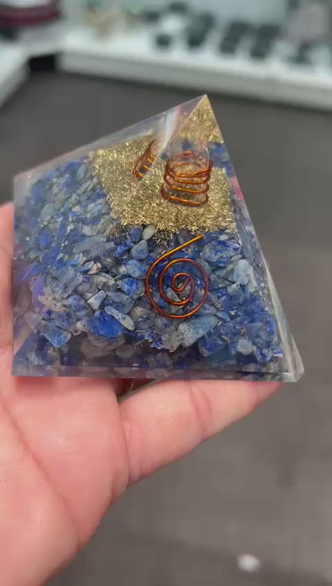 Lapis Lazuli Orgonite Pyramid