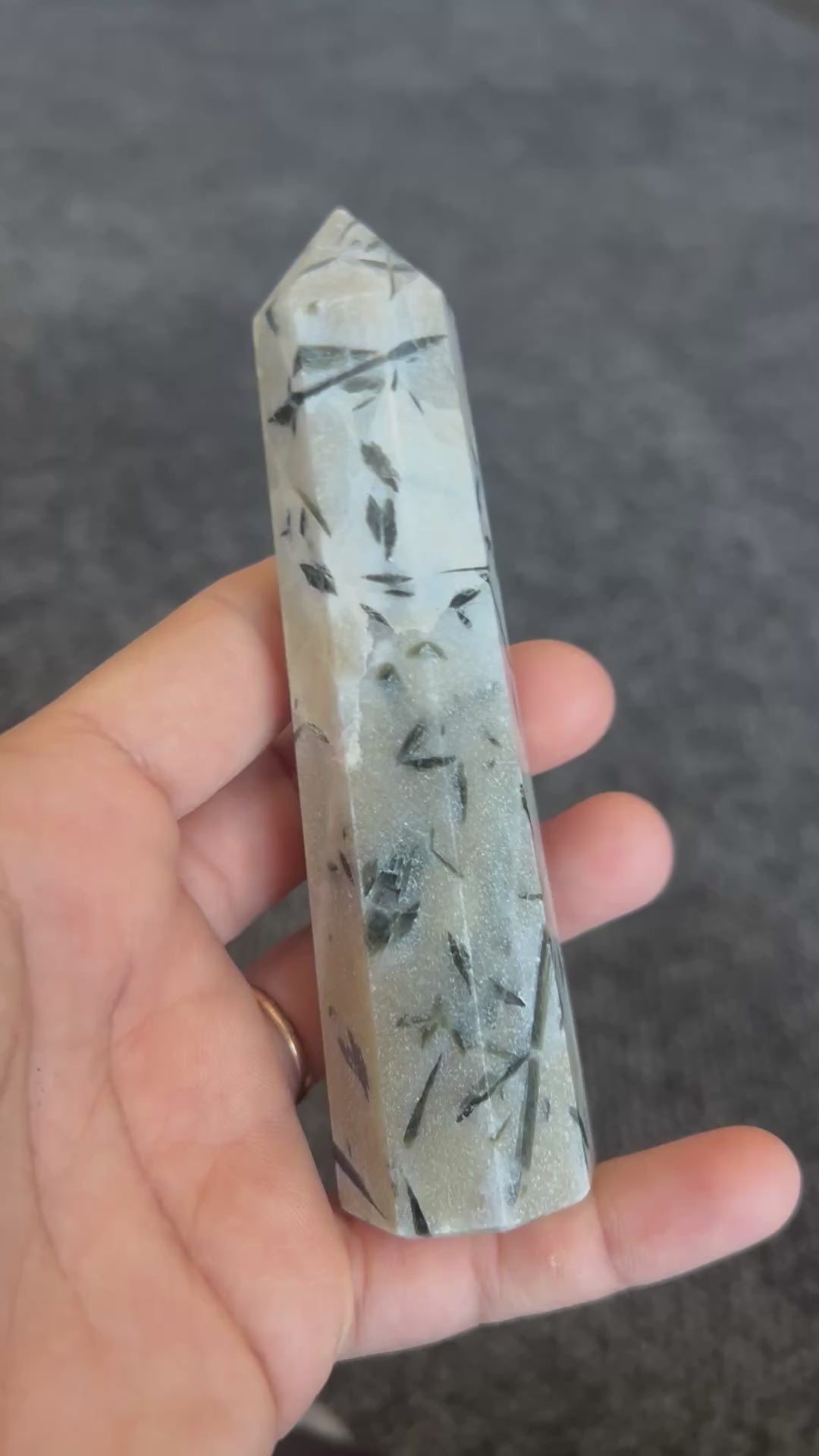 Green Tourmaline Qaurtz Tower