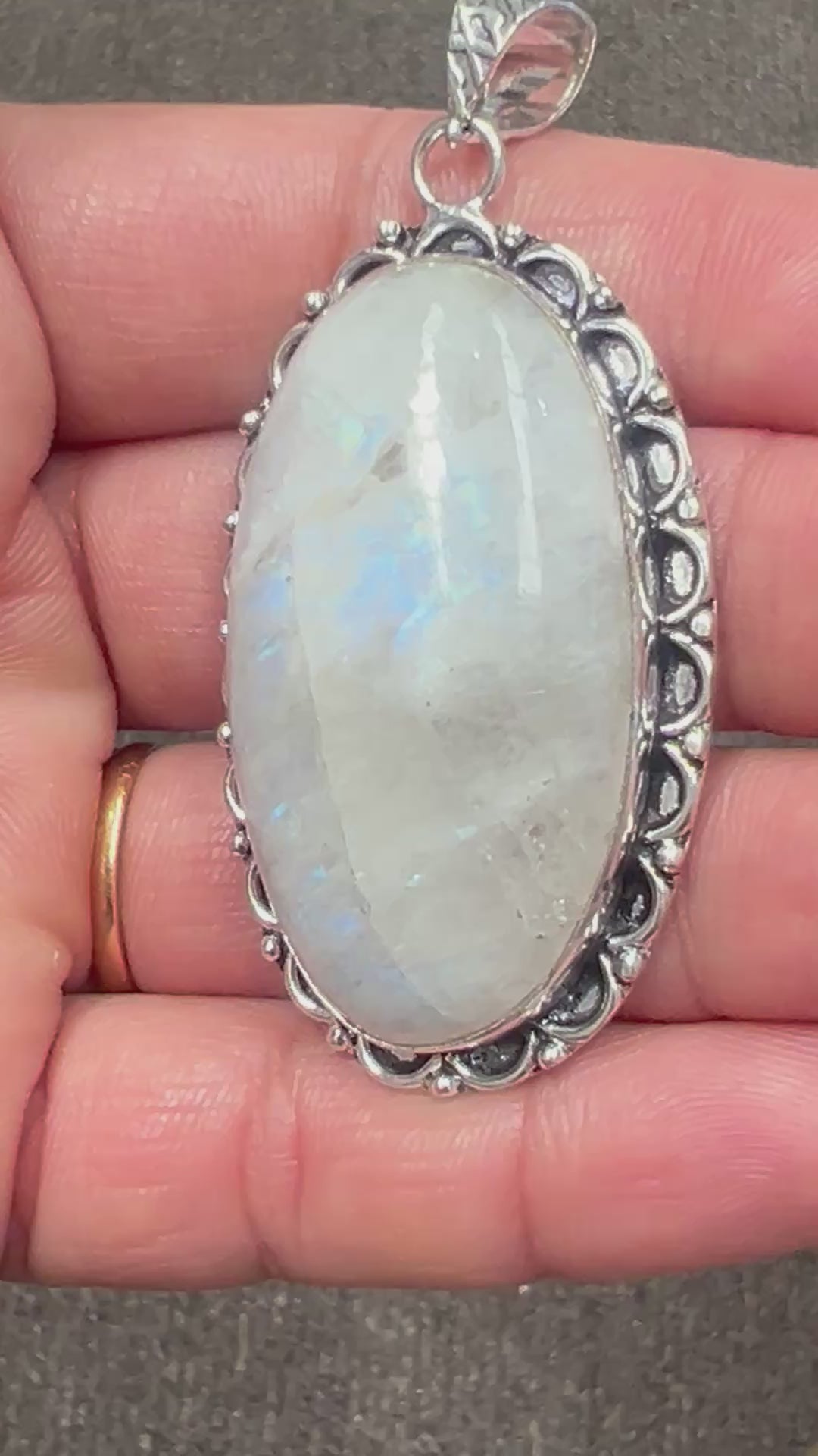 Rainbow Moonstone pendant