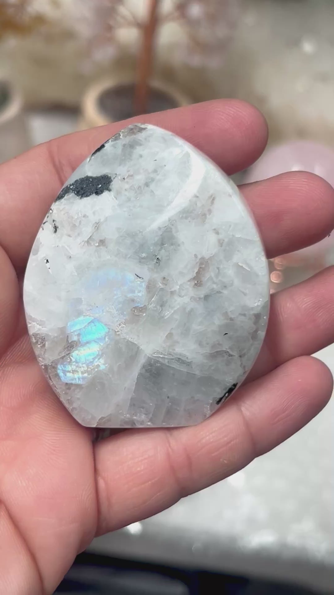 Rainbow Moonstone Twisted Flame