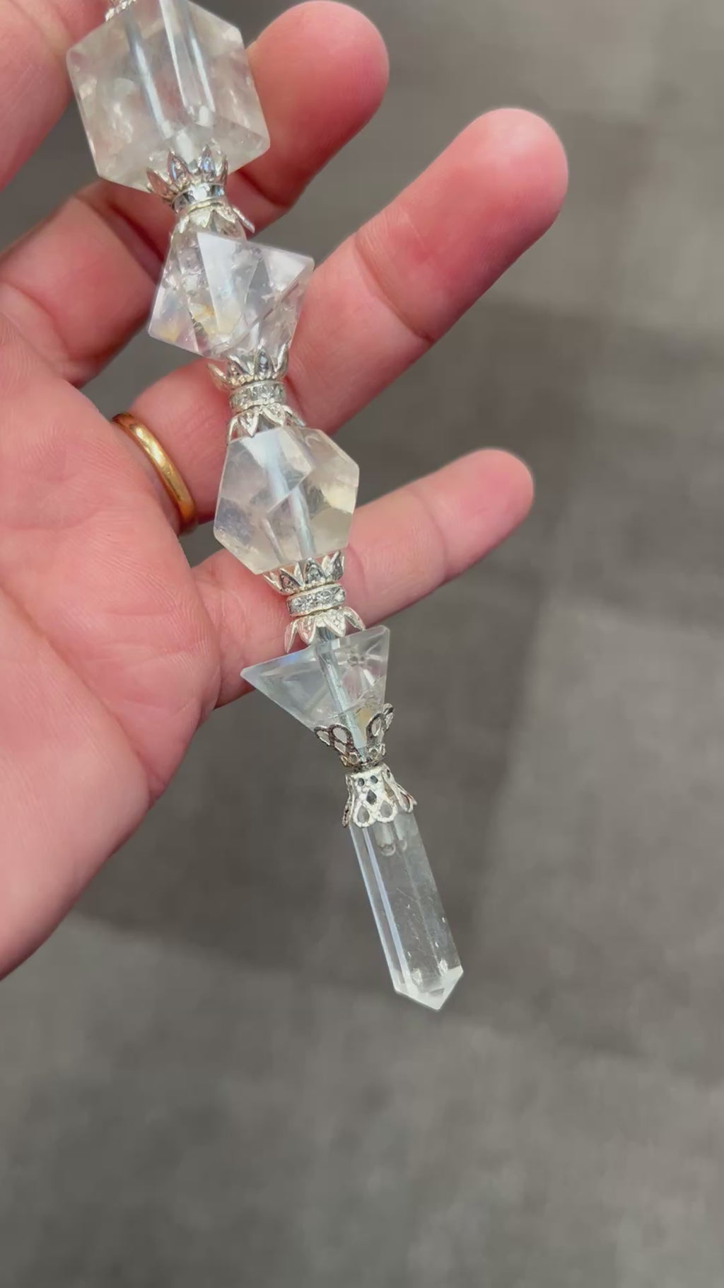 Clear Quartz Geometry Wand