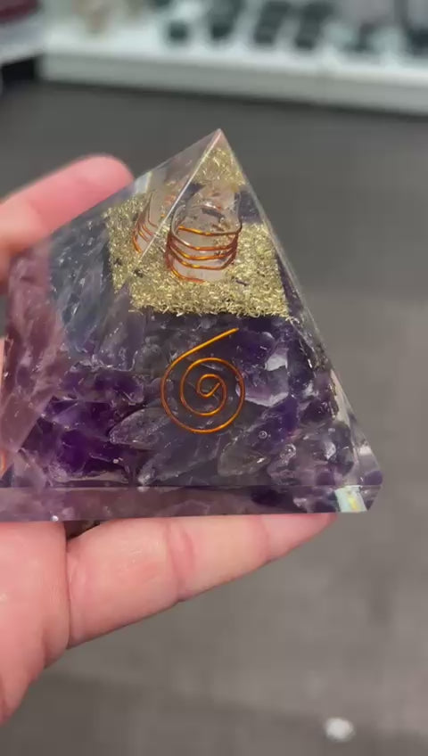 Amethyst Orgonite Pyramid