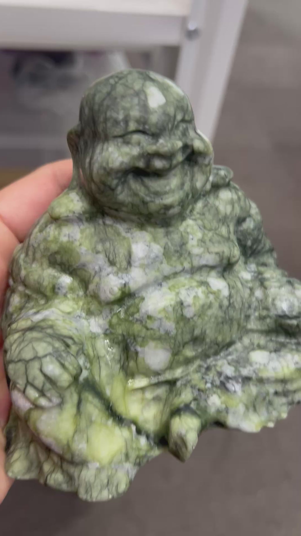 Large Jade Laughing Buddha
