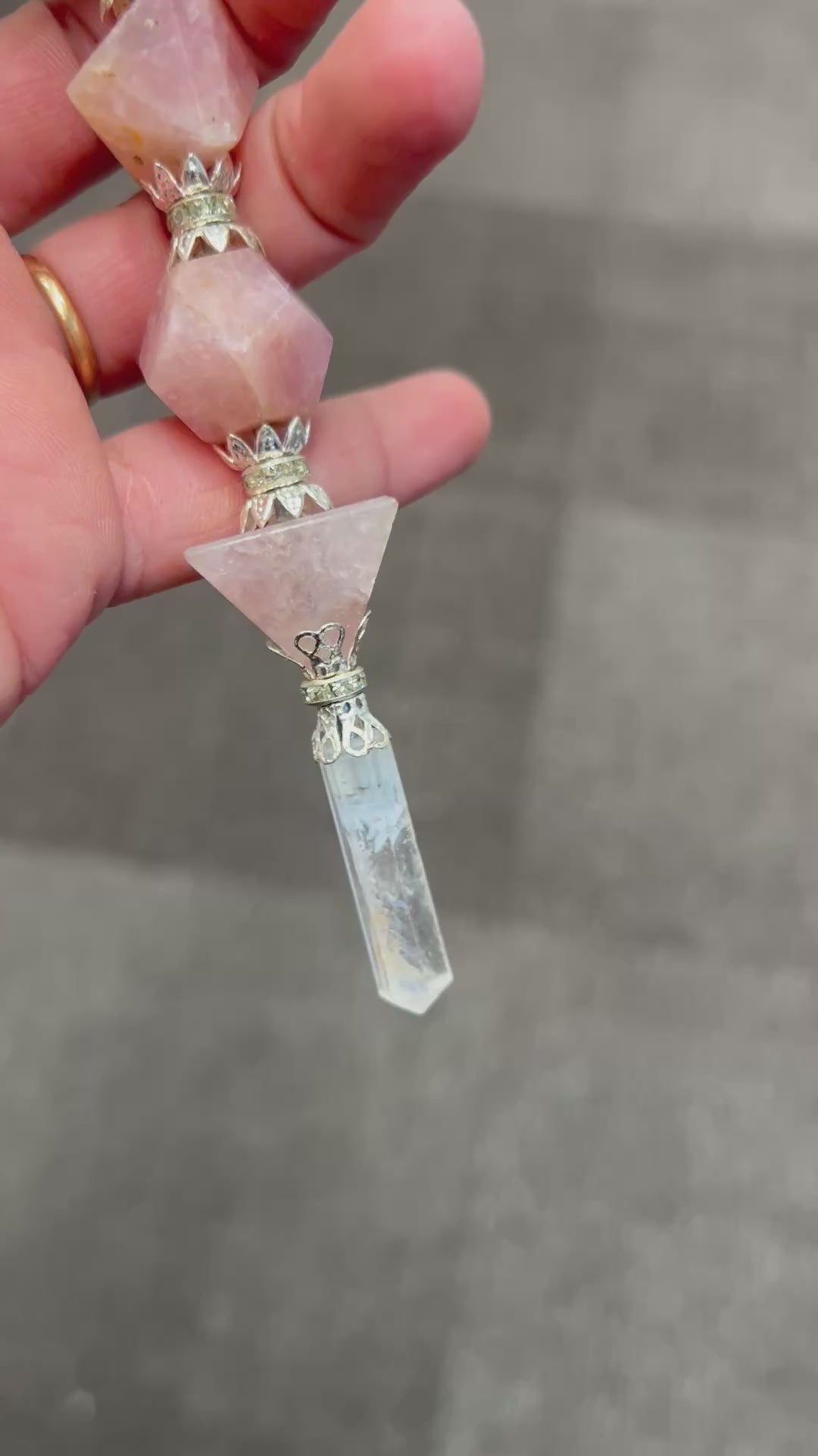 Rose Quartz Geometry Wand