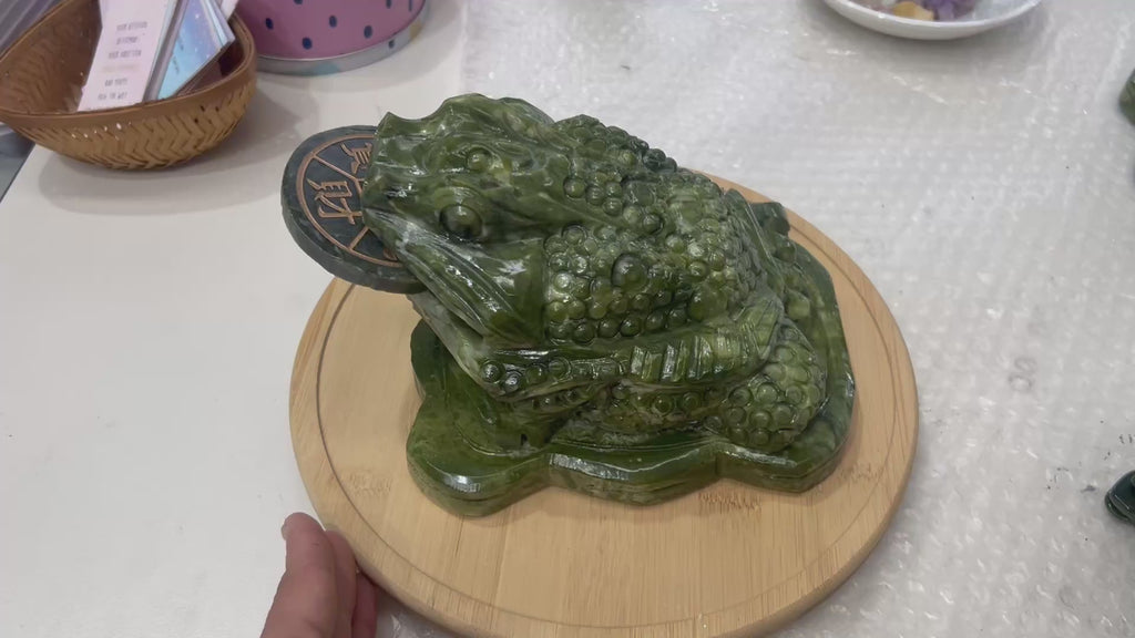 Extra large Jade Money Frog
