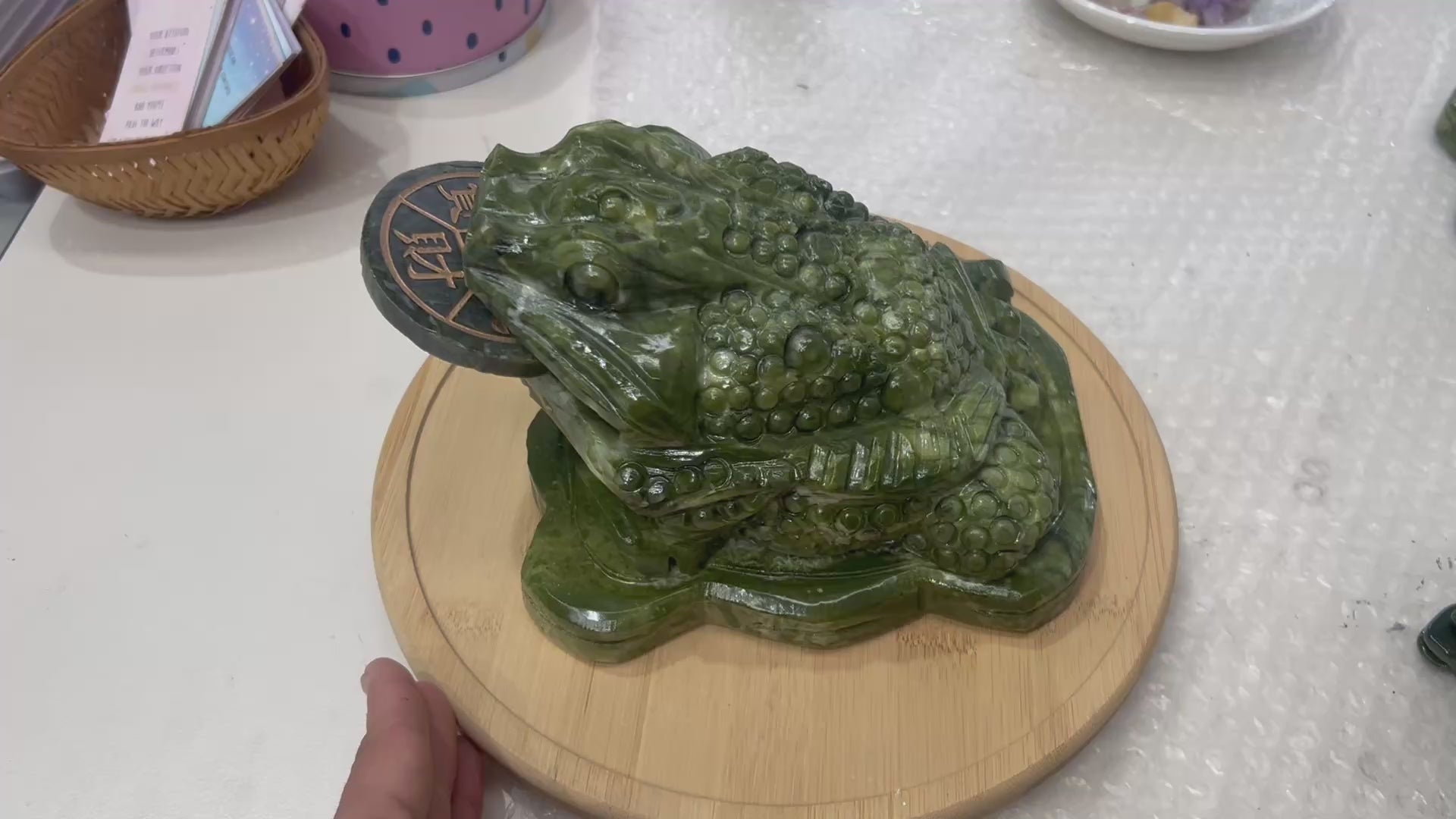 Extra large Jade Money Frog