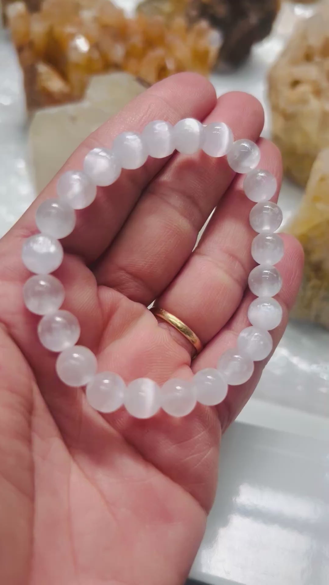 Selenite bracelet