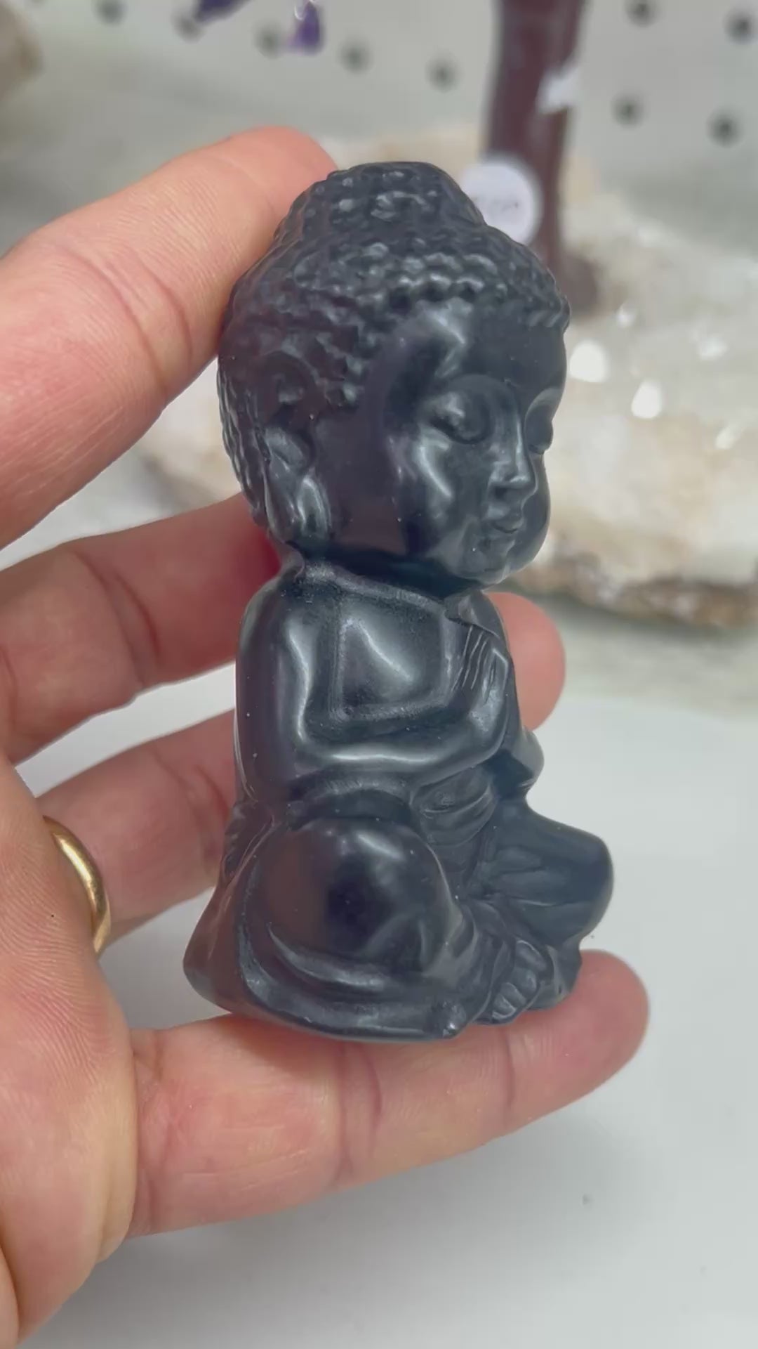 Black Obsidian Buddha