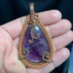 Amethyst Copper Wrapped Pendant