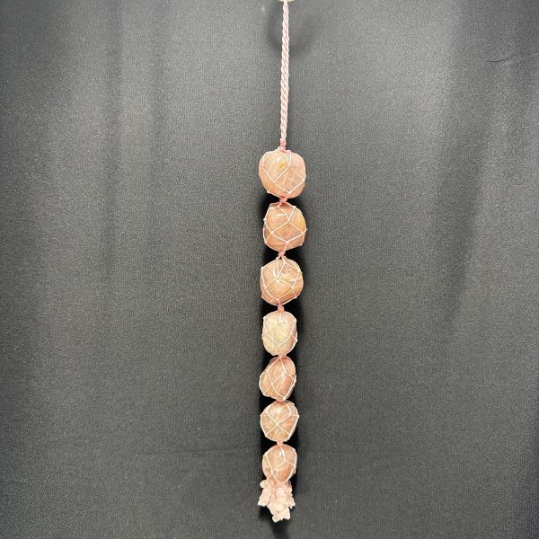 Rose Qaurtz Macrame Decor Hanging