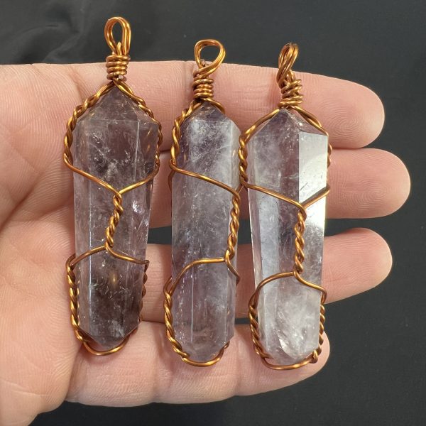 Amethyst Point Copper Wrapped Pendant