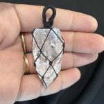 Clear Quartz Macrame Raw Pendant